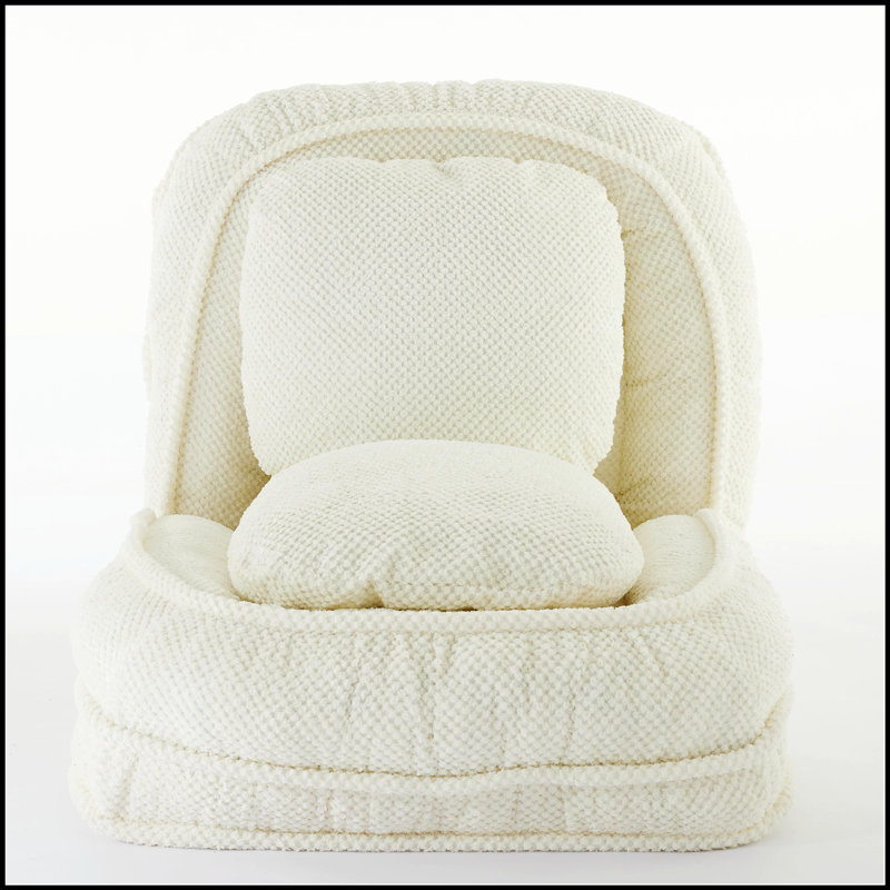 Versatile Human Dog Bed with Adjustable Positions and Space-Saving Design for Ultimate Relaxation and Comfort, White