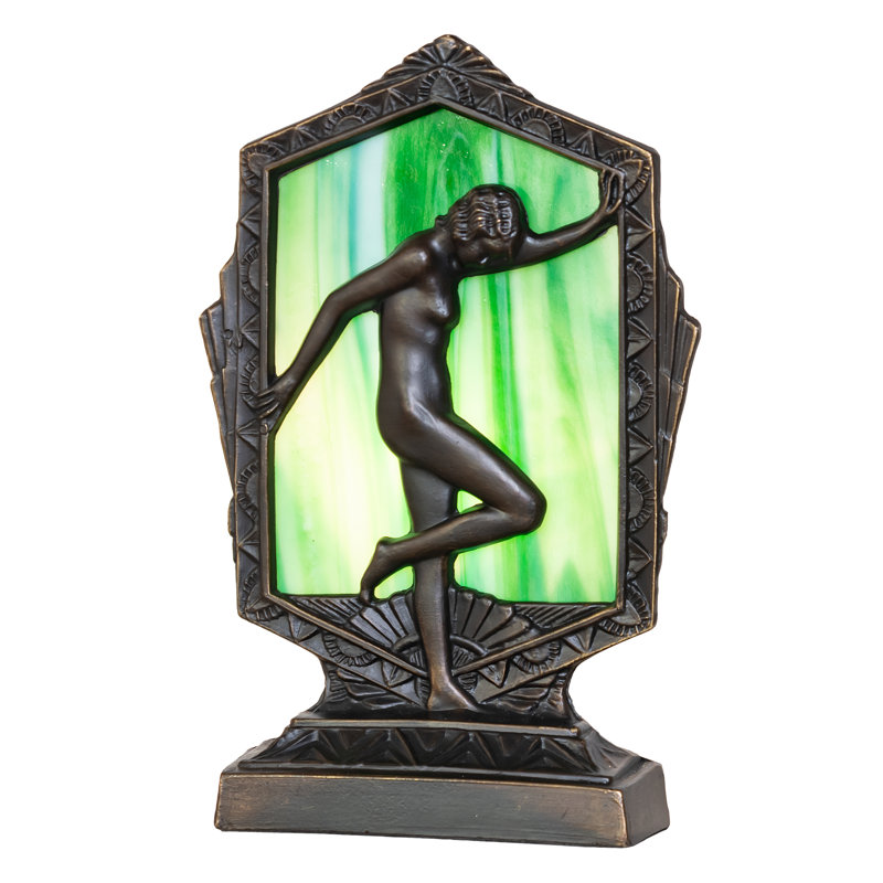 Lampe d'appoint 9 "High Deco Posing Lady, Vert/blanc