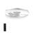 19" White Feather Bedroom Fan Light With Remote Control, Dimmable, 7 Blades, Reversible DC Motor, With LED Light