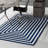 Kozan Geometric Handmade Flatweave Recycled P.E.T. Indoor / Outdoor Area Rug in Navy/White-95276722
