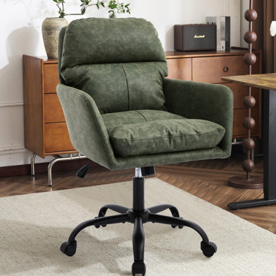 Chaise à hauteur réglable idéale pour le bureau, la chambre et la coiffeuse, revêtement en similicuir PU, structure métallique haute résistance, confortable, largeur 59 cm, hauteur du cadre 102 cm.