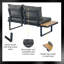 195cm Wide L-Shaped Patio Sectional Set-36354483