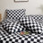 Grid Comforter Set Plaid Bedding Set 1 Checkered Comforter with Pillowcases-114984131-114984129