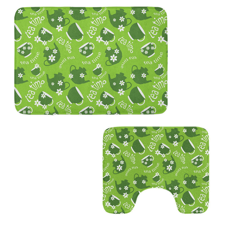  Tapis de salle de bain Tea Party 2 pièces