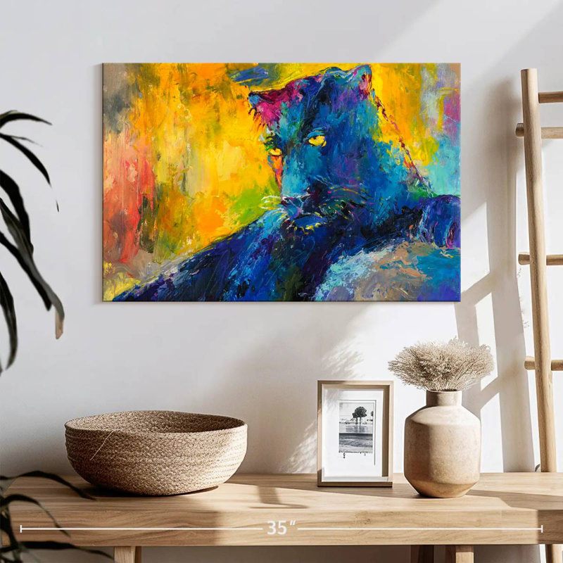 Couleurs de panthère noire, H 16 po x l 24 po