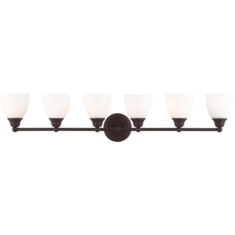 Éclairage pour meuble-lavabo 6 lumières, Bronze