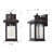 12" H Oil Rubbed Bronze Outdoor Wall Lantern with Water Ripple Glass