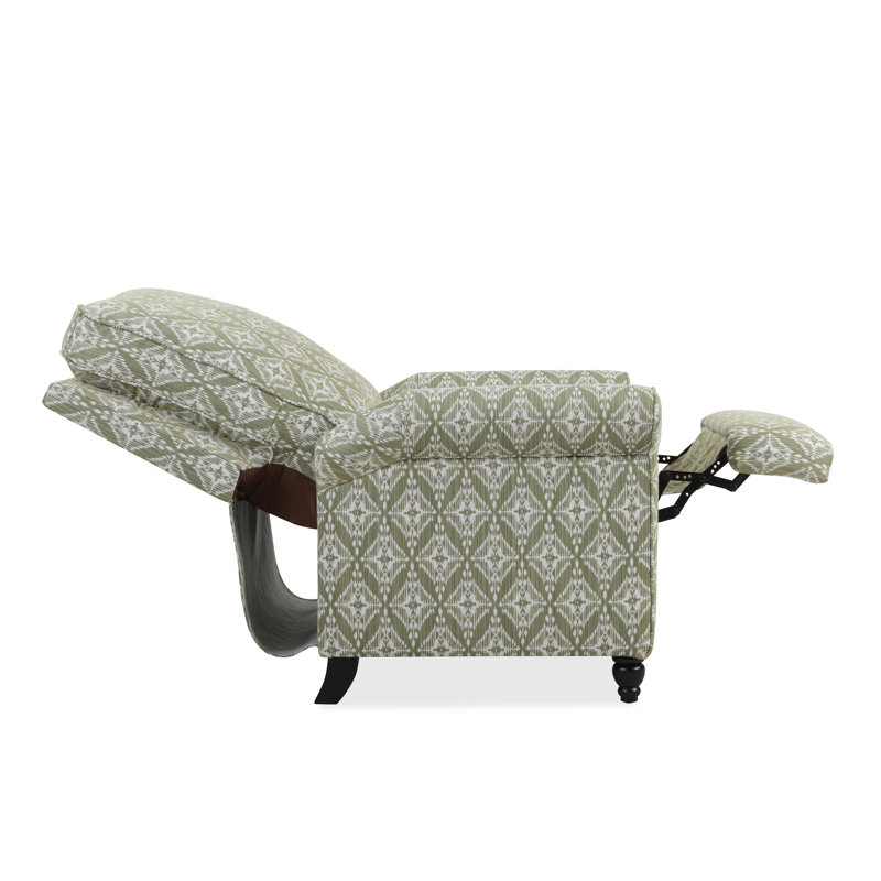 Leni 33.5" Wide Manual Standard Recliner, Pistachio Green Ikat