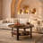 Transitional 40"W Round Unique Turned Spindle and Slab Leg Design Coffee Table with Storage Shelf-1348405257