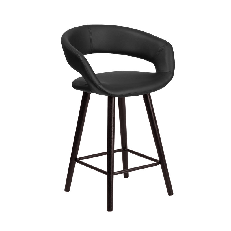 Tabouret de comptoir de 24 po Palafox, Noir, Tabouret de comptoir (siège d'une hauteur de 24,5