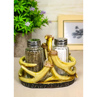 Ensemble de figurine de porte-cerfs en verre Western