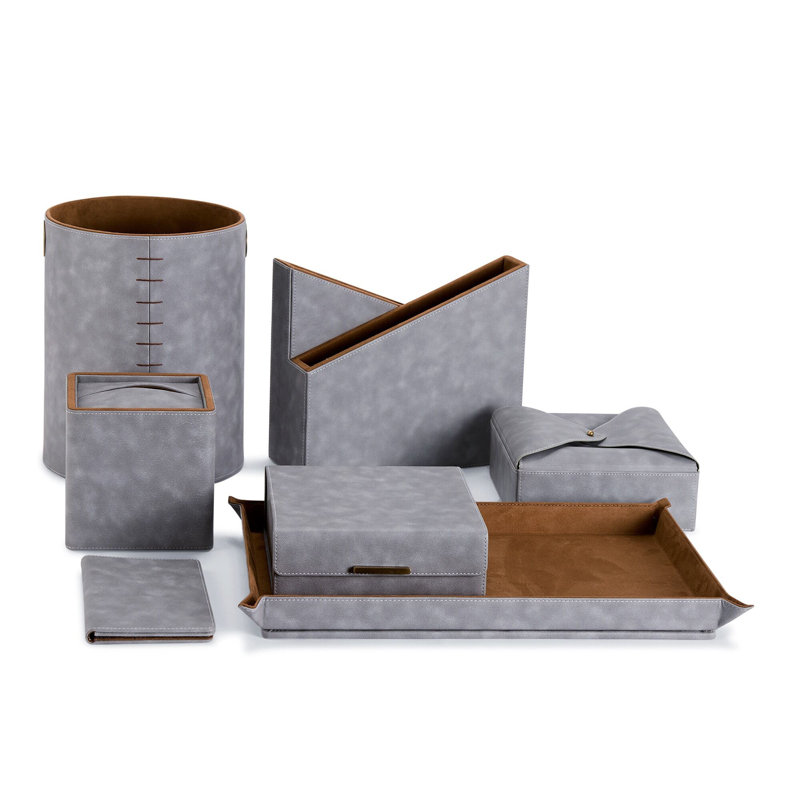Porte-revues Criss-Cross, Gris foncé / brun