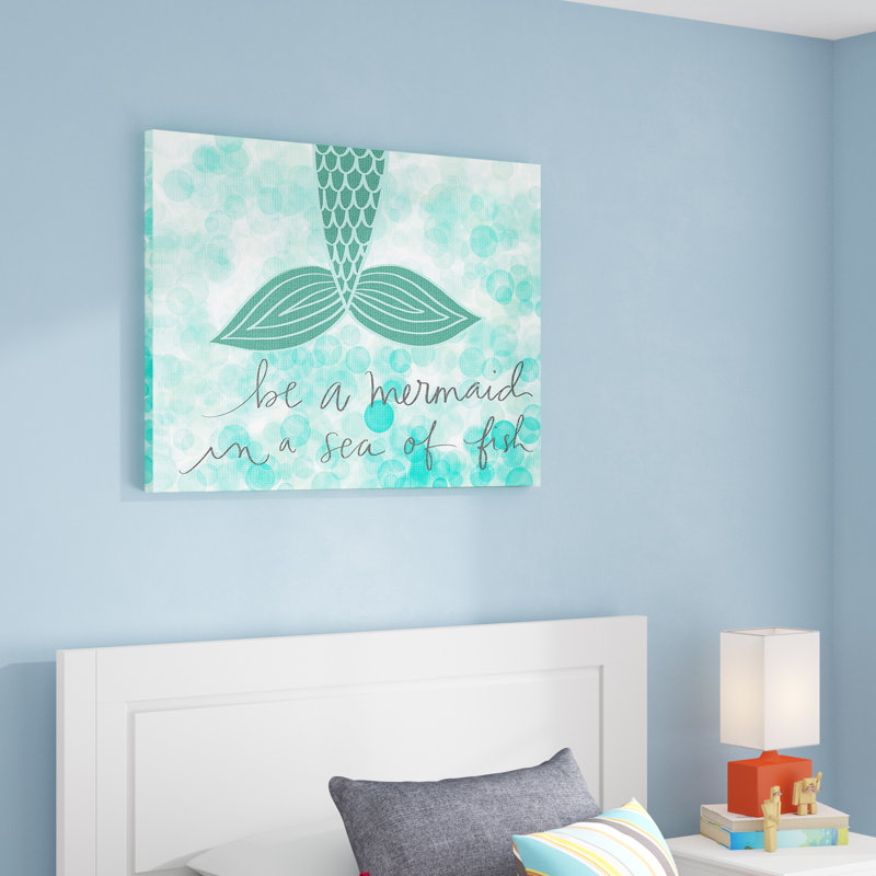 "Burkett Be a Mermaid", art sur toile, Toile tendue, H 30 po x l 40 po x P 1,5 po