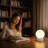 6.9'' Dimmable Opal Glass Globe Table Lamp with Off White Resin Base and E12 Lamp Holder, cULus Certified for Bedroom Nightstands, Living Room Side Tables, Home Offices, Entryways, Hotel Rooms or Café Ambient Lighting-359575307
