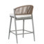 Tabouret de comptoir de 26 po de hauteur avec siège en forme de PE et 2 en gris mat - Design moderne