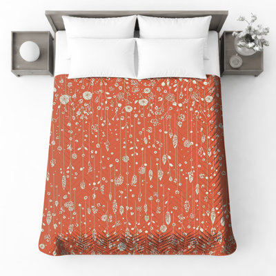 Couvre-lit matelassé à motif floral suspendu toutes tailles