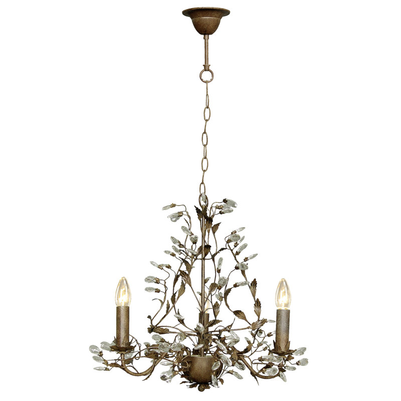 Clemmer 3 - Light Candle Style Chandelier, Rusty