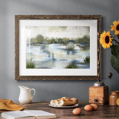 Roads not Taken - Rustic, reproduction d'art encadrée avec tableau mat