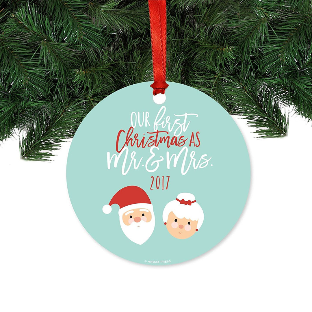 Our First Christmas Santa and Mrs. Claus Ball Ornament The Holiday Aisle® 