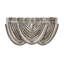 La Scala Damask Swag 88" Window Valance in Gold