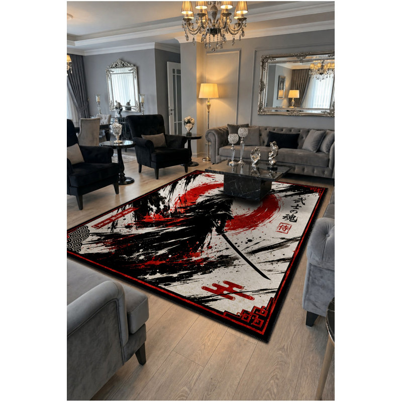 Tapis tissé à la crème Mosso, 4'11" x 7'7"