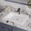 Lavabo de salle de bain rectangulaire encastré en porcelaine vitrifiée blanche 21 "x 18" avec trop-plein