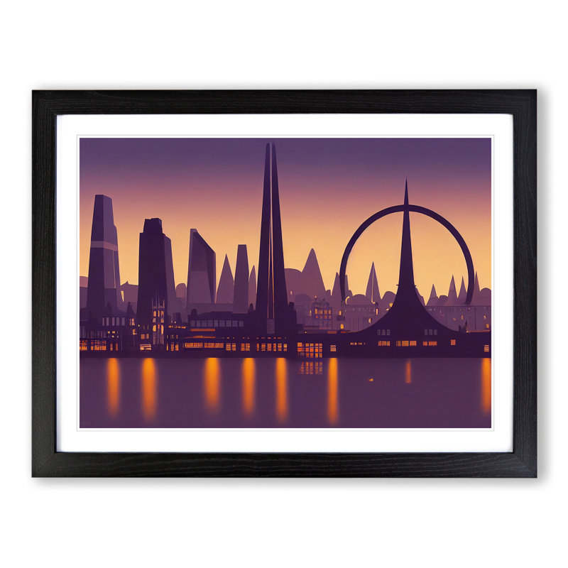 City Skyline Vol.4 - Framed Print, Black Framed, 34cm H x 46cm W x 2cm D