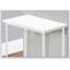 Table d'appoint moderne à 2 niveaux avec plateau en stratifié blanc et tablette en métal noir pour le salon ou la chambre à coucher