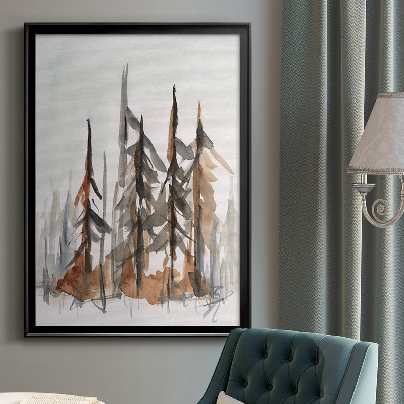 Rustic Evergreens I " Rustic Evergreens I ", Black, 36.5" H x 26.5" W x 1" D