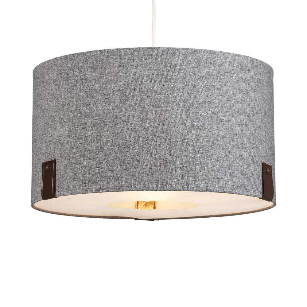 Logan 22cm H Linen Drum Pendant Shade ( Uno )