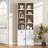 4-tier Open Shelf With 1 Drawer And 1 Cabinet, Freestanding Narrow Bookcase