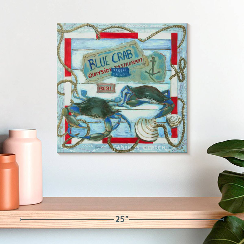 Quayside Blue Crab, 16" H x 16" W