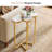 Gold End Table Side Beside Table for Living Room, Bedroom