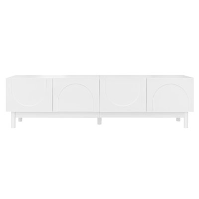 TV Cabinet with Curved, Wave-Shaped Doors