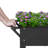 Omma Metal Elevated Planter with Wheels and Storage Shelf 