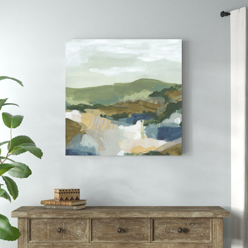 «Plein Air Primitive II» par June Erica Vess - peinture sur toile tendue, H 36 po x l 36 po