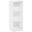 Bibliothèque à 3 niveaux à tablettes ouvertes en blanc, sans outil, tablette de rangement pratique pour le salon, la chambre à coucher, le bureau