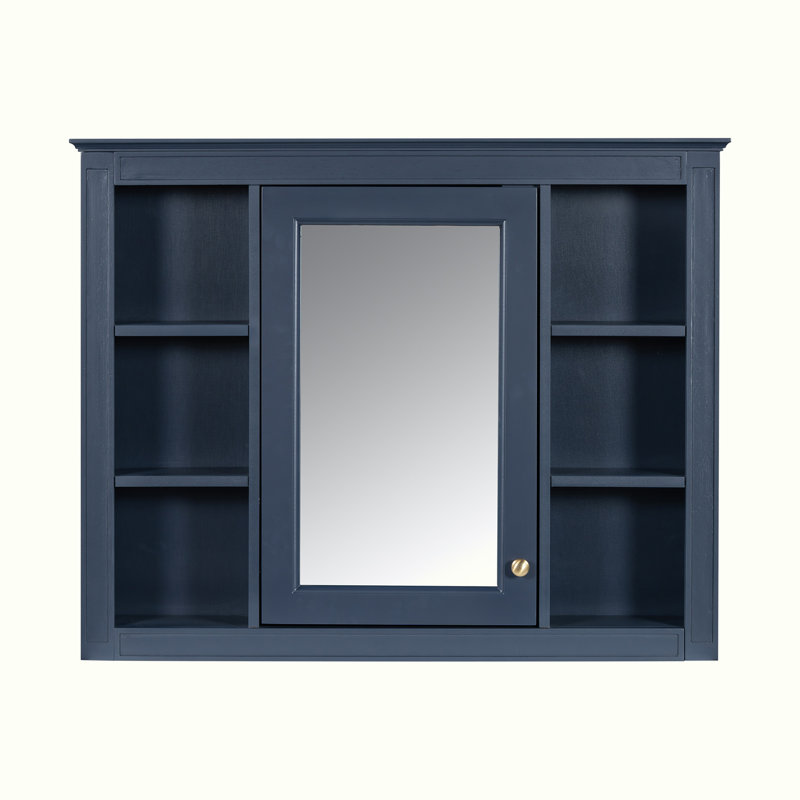 Armoire de rangement murale pour salle de bain, Bleu