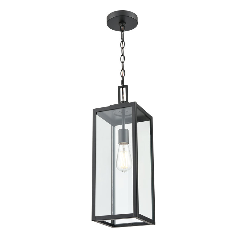 Mini-luminaire suspendu pour l'extérieur Robert, Noir mat