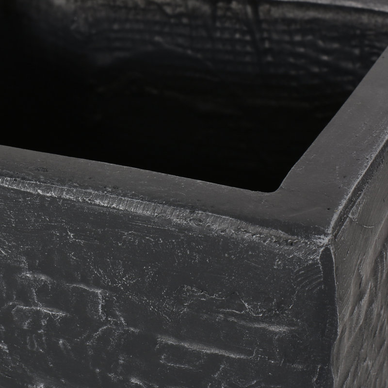 Modern Magnesium Oxide Planter Gray - 10.73 In. Depth & Width, 24.89 H For Outdoor Use Height, 16.75 Lb
