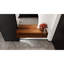 Armoire de salle de bain moderne 60 po avec tiroir à fermeture en douceur - meuble-lavabo mural en ébène brun et fixation à flotteur pour un rangement en finition