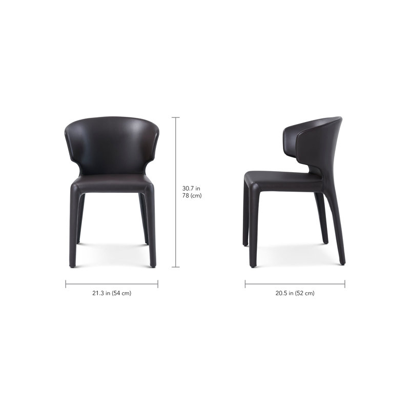 Milan Upholstered Dining Chair, Black