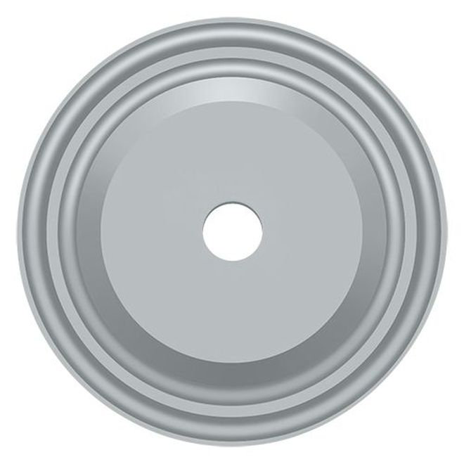 Metal Knob Backplate, Brushed Chrome