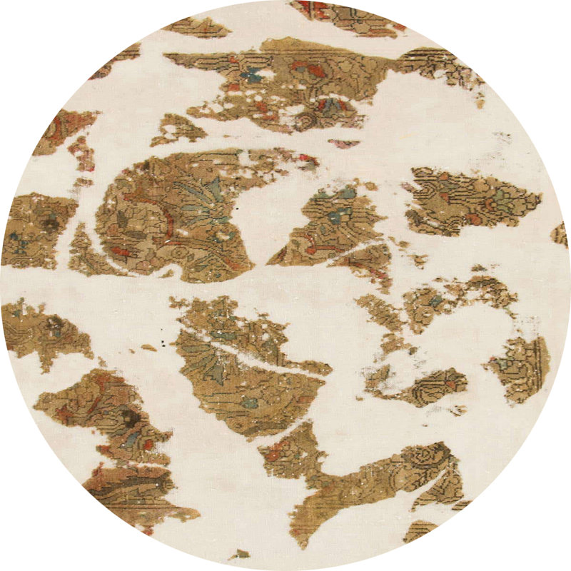 Tapis abstrait moderne 1152, Rond 5 pi