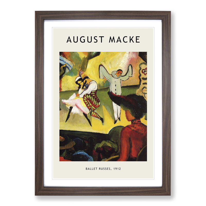 Russian Ballet by August Macke - Picture Frame Graphic Art, 48cm H x 36cm W x 2cm D