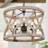Gatlin 3 - Light 16" W Small Drum Caged Dining Room Chandelier with Wood Accents