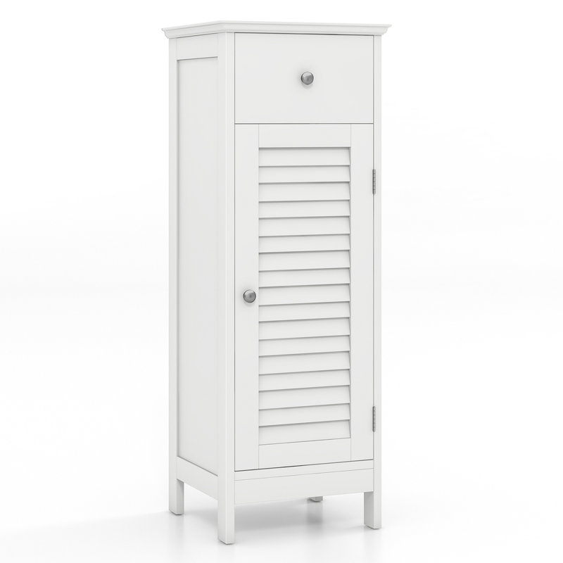 Altheia Freestanding Linen Cabinet, White