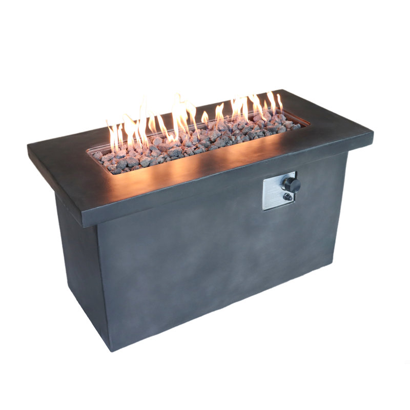 Foyer de table d'extérieur au propane / gaz naturel 24 po H, Gris anthracite