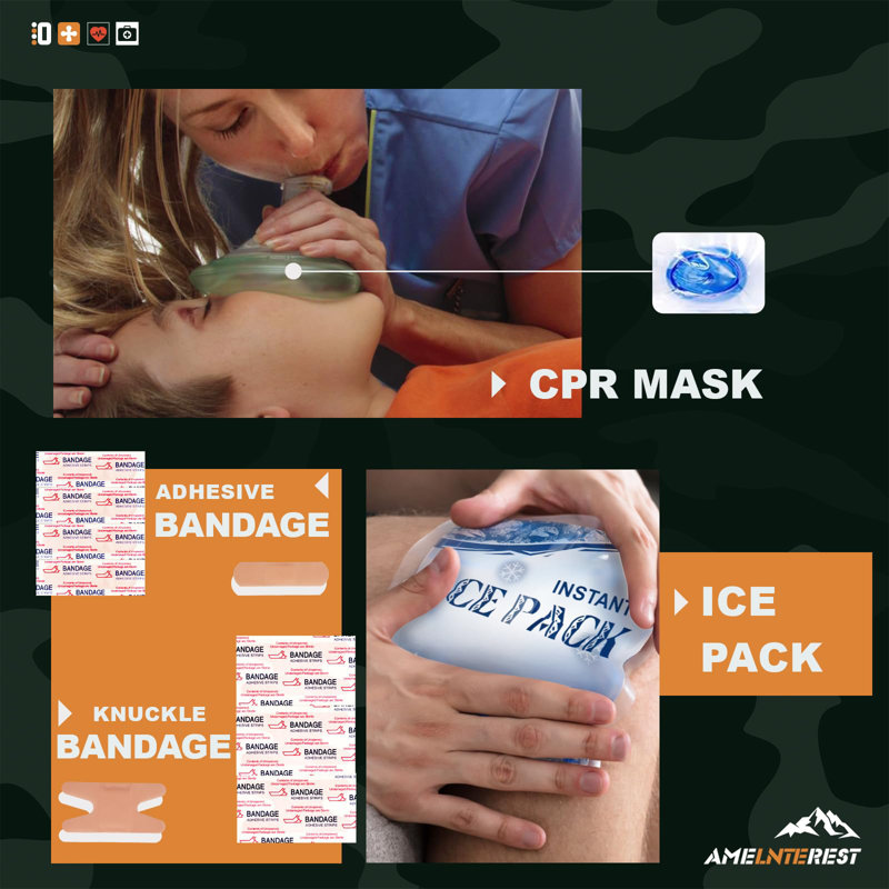 BEACHWATER POOL & SPA, LLC Survival Kit, 174 Pieces Survival Gear, First Aid Kit IFAK With Molle System, Essential Gear For Camping, Car Fishing Hunting Outdoor Adventure Emergency Medical Supplies, Gifts For Men
