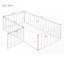 Structure de lit simple en métal avec clôture et amp; Porte - aucun sommier requis, robuste pour une utilisation à vie-611668154-611668155